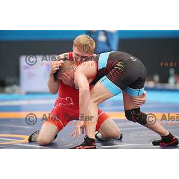 David Habat of Slovenia competes in wrestling freestyle 65 kg at 18. Mediteranean Games Tarragona 2018 ( Sredozemske Igre) in Spain on June 25, 2018