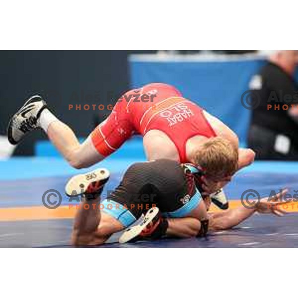 David Habat of Slovenia competes in wrestling freestyle 65 kg at 18. Mediteranean Games Tarragona 2018 ( Sredozemske Igre) in Spain on June 25, 2018