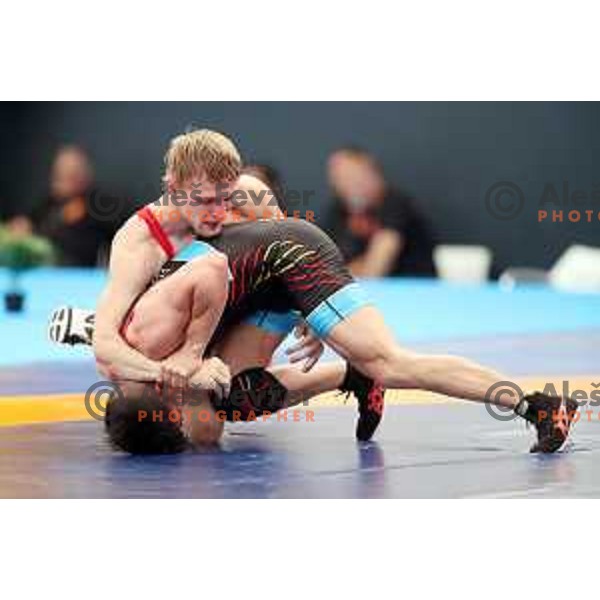 David Habat of Slovenia competes in wrestling freestyle 65 kg at 18. Mediteranean Games Tarragona 2018 ( Sredozemske Igre) in Spain on June 25, 2018