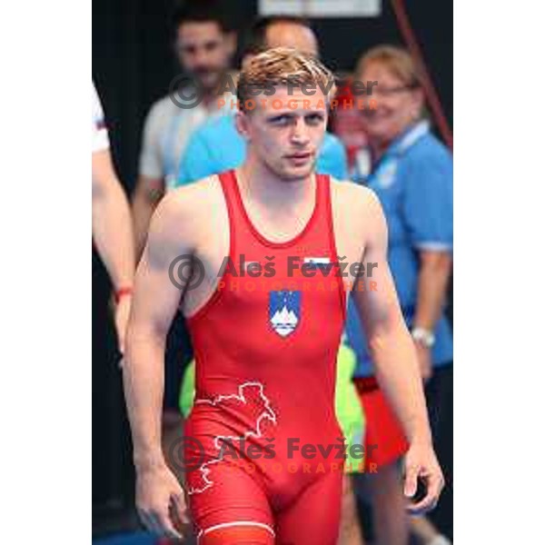 David Habat of Slovenia competes in wrestling freestyle 65 kg at 18. Mediteranean Games Tarragona 2018 ( Sredozemske Igre) in Spain on June 25, 2018