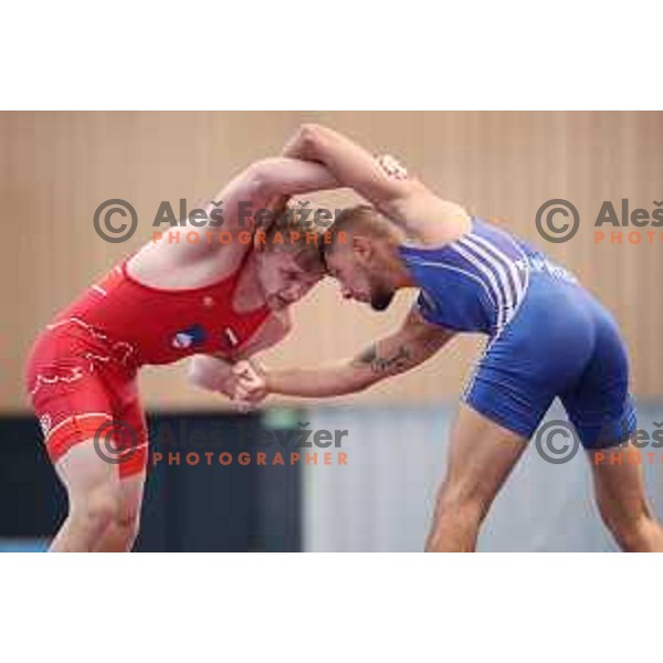 David Habat of Slovenia competes in wrestling freestyle 65 kg at 18. Mediteranean Games Tarragona 2018 ( Sredozemske Igre) in Spain on June 25, 2018