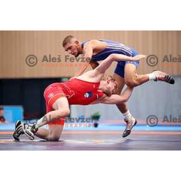 David Habat of Slovenia competes in wrestling freestyle 65 kg at 18. Mediteranean Games Tarragona 2018 ( Sredozemske Igre) in Spain on June 25, 2018