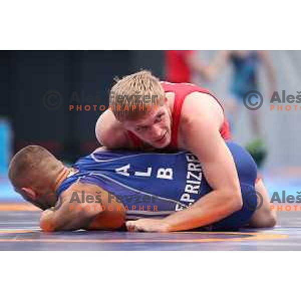 David Habat of Slovenia competes in wrestling freestyle 65 kg at 18. Mediteranean Games Tarragona 2018 ( Sredozemske Igre) in Spain on June 25, 2018
