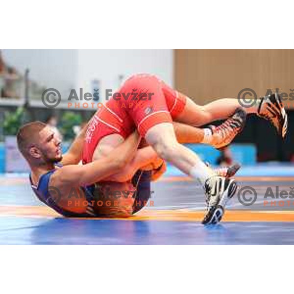 David Habat of Slovenia competes in wrestling freestyle 65 kg at 18. Mediteranean Games Tarragona 2018 ( Sredozemske Igre) in Spain on June 25, 2018