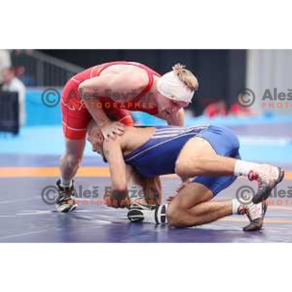David Habat of Slovenia competes in wrestling freestyle 65 kg at 18. Mediteranean Games Tarragona 2018 ( Sredozemske Igre) in Spain on June 25, 2018