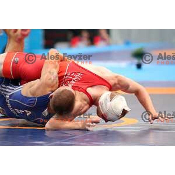 David Habat of Slovenia competes in wrestling freestyle 65 kg at 18. Mediteranean Games Tarragona 2018 ( Sredozemske Igre) in Spain on June 25, 2018