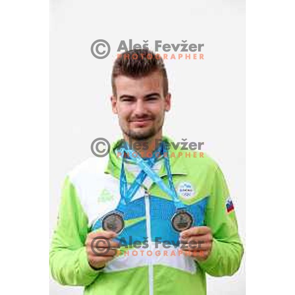 Gasper Strajhar of Slovenia, silver medalist with team and individual in Archery during second day of 18. Mediteranean Games Tarragona 2018 (Sredozemske Igre) in Spain on June 24, 2018