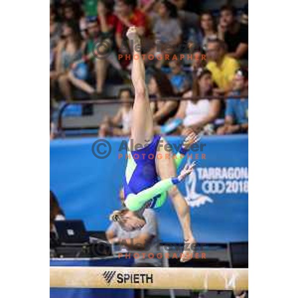 Teja Belak of Slovenia during Artistic Gymnastics team Qualifications at second day of 18. Mediteranean Games Tarragona 2018 (Sredozemske Igre) in Spain on June 24, 2018