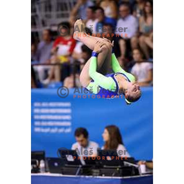 Lucija Hribar of Slovenia during Artistic Gymnastics team Qualifications at second day of 18. Mediteranean Games Tarragona 2018 (Sredozemske Igre) in Spain on June 24, 2018