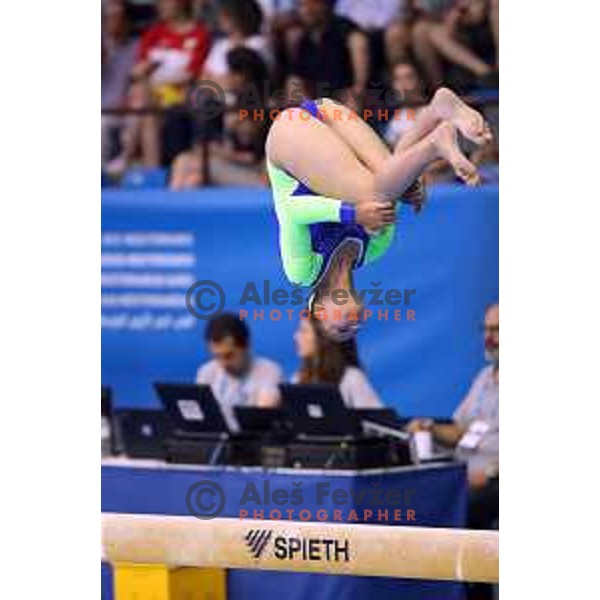 Lucija Hribar of Slovenia during Artistic Gymnastics team Qualifications at second day of 18. Mediteranean Games Tarragona 2018 (Sredozemske Igre) in Spain on June 24, 2018