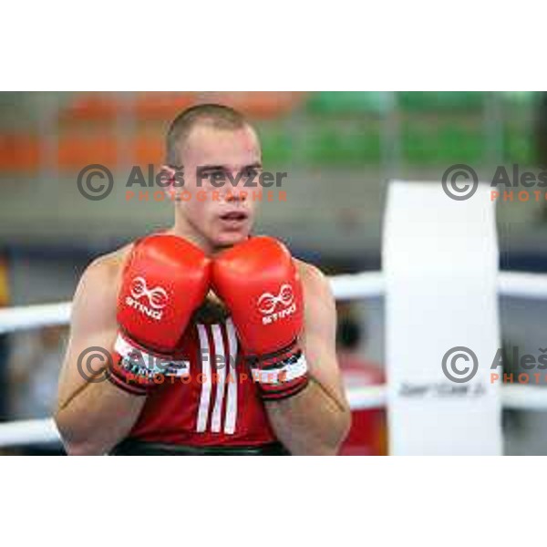 Aljaz Venko of Slovenia boxing in first round of 18. Mediteranean Games Tarragona 2018 (Sredozemske Igre) in Spain on June 25, 2018
