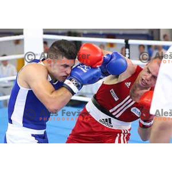 Aljaz Venko of Slovenia boxing in first round of 18. Mediteranean Games Tarragona 2018 (Sredozemske Igre) in Spain on June 25, 2018