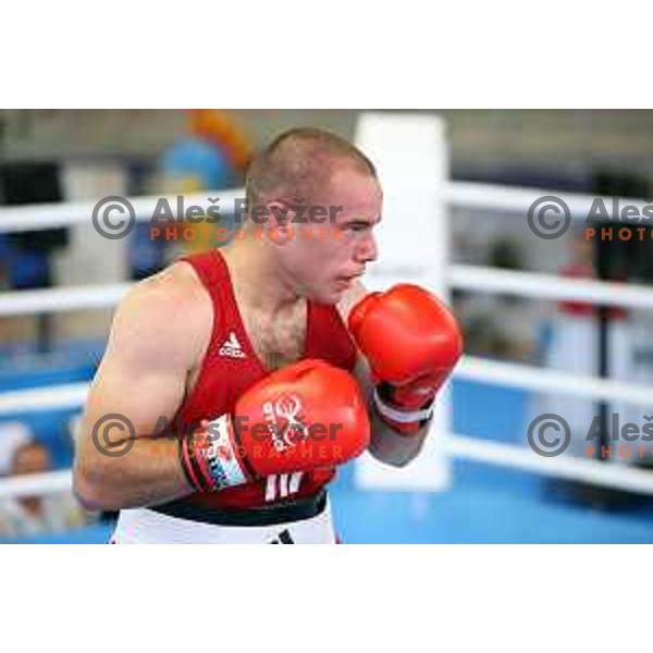 Aljaz Venko of Slovenia boxing in first round of 18. Mediteranean Games Tarragona 2018 (Sredozemske Igre) in Spain on June 25, 2018