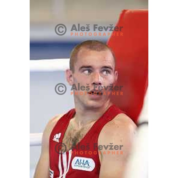 Aljaz Venko of Slovenia boxing in first round of 18. Mediteranean Games Tarragona 2018 (Sredozemske Igre) in Spain on June 25, 2018