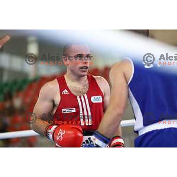 Aljaz Venko of Slovenia boxing in first round of 18. Mediteranean Games Tarragona 2018 (Sredozemske Igre) in Spain on June 25, 2018