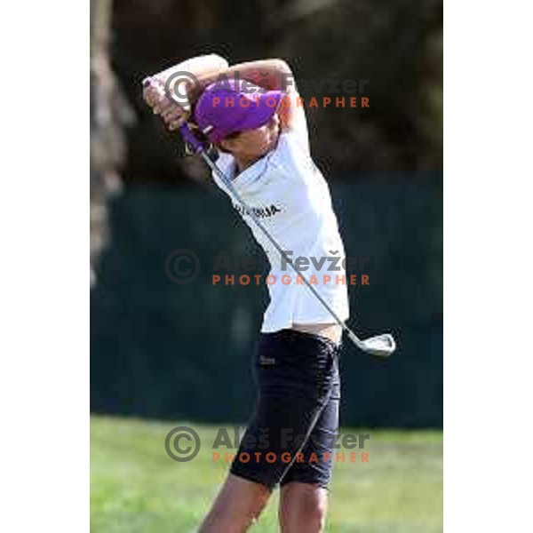 Pia Babnik of Slovenia competes at golf tournament during 18. Mediteranean Games Tarragona 2018 (Sredozemske Igre) in Spain on June 26, 2018