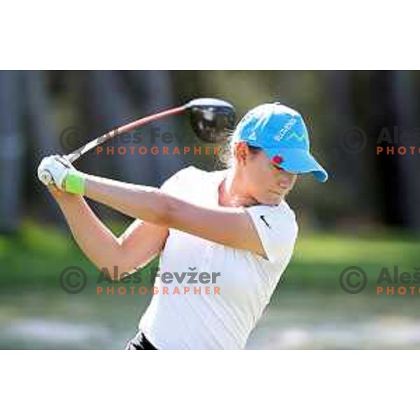 Ana Belac of Slovenia competes at golf tournament during 18. Mediteranean Games Tarragona 2018 (Sredozemske Igre) in Spain on June 26, 2018