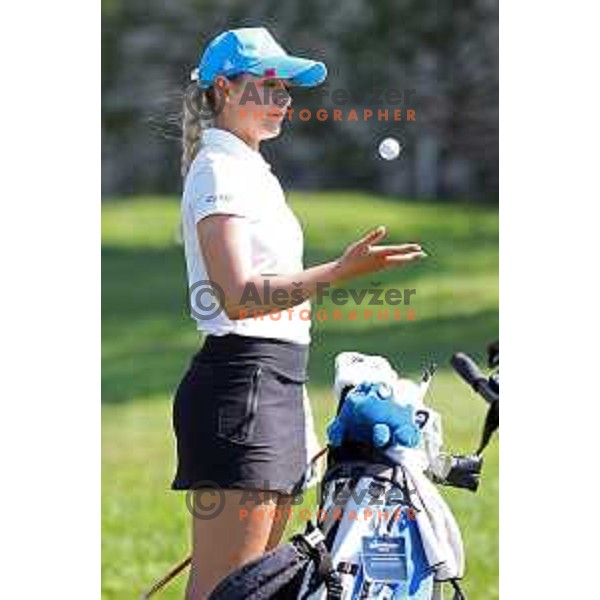 Ana Belac of Slovenia competes at golf tournament during 18. Mediteranean Games Tarragona 2018 (Sredozemske Igre) in Spain on June 26, 2018