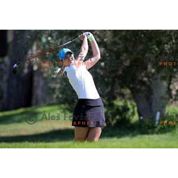 Ana Belac of Slovenia competes at golf tournament during 18. Mediteranean Games Tarragona 2018 (Sredozemske Igre) in Spain on June 26, 2018