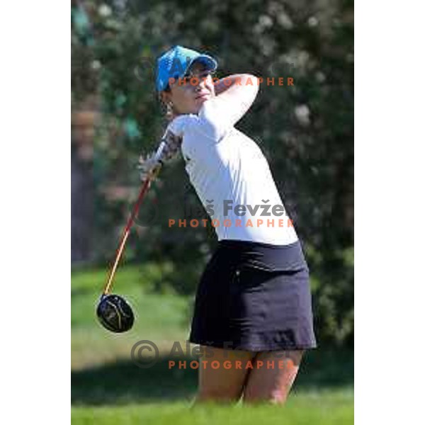 Ana Belac of Slovenia competes at golf tournament during 18. Mediteranean Games Tarragona 2018 (Sredozemske Igre) in Spain on June 26, 2018
