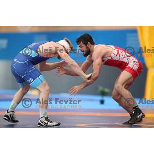 David Habat of Slovenia competes in wrestling freestyle 65 kg final at 18. Mediteranean Games Tarragona 2018 ( Sredozemske Igre) in Spain on June 26, 2018