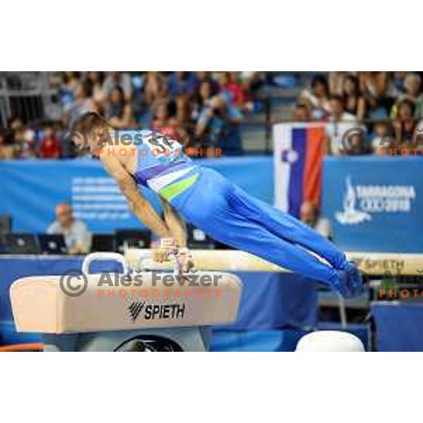 Saso Bertoncelj of Slovenia during Artistic Gymnastics Finals at 18. Mediteranean Games Tarragona 2018 (Sredozemske Igre) in Spain on June 26, 2018