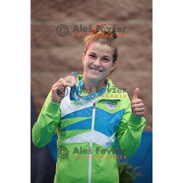 Marusa Stangar of Slovenia with bronze medal at judo tournament at 18. Mediteranean Games Tarragona 2018 (Sredozemske Igre) in Spain on June 27, 2018