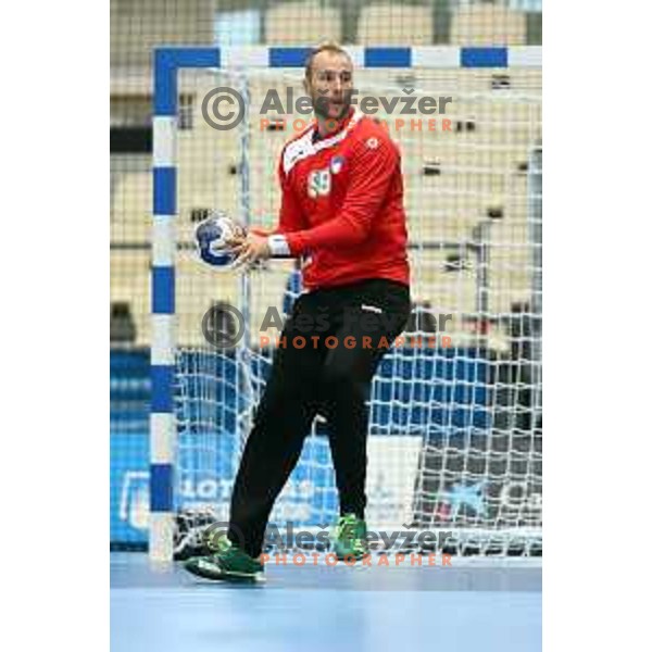 of Slovenia in action during quarter-final handball match between Slovenia and Croatia at 18. Mediteranean Games Tarragona 2018 (Sredozemske Igre) in Spain on June 27, 2018