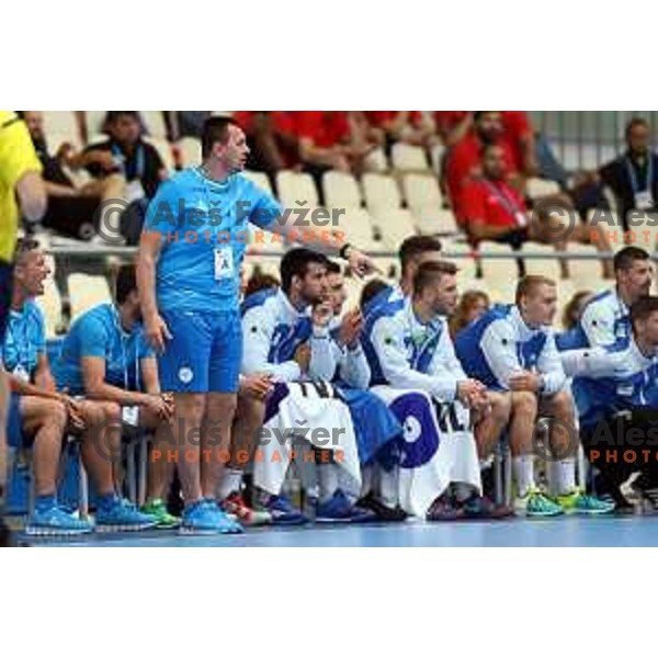 of Slovenia in action during quarter-final handball match between Slovenia and Croatia at 18. Mediteranean Games Tarragona 2018 (Sredozemske Igre) in Spain on June 27, 2018
