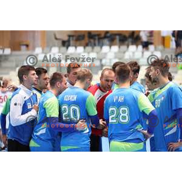 of Slovenia in action during quarter-final handball match between Slovenia and Croatia at 18. Mediteranean Games Tarragona 2018 (Sredozemske Igre) in Spain on June 27, 2018
