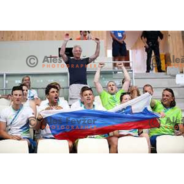 of Slovenia in action during quarter-final handball match between Slovenia and Croatia at 18. Mediteranean Games Tarragona 2018 (Sredozemske Igre) in Spain on June 27, 2018