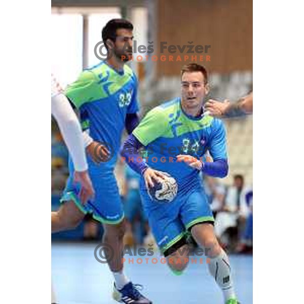 of Slovenia in action during quarter-final handball match between Slovenia and Croatia at 18. Mediteranean Games Tarragona 2018 (Sredozemske Igre) in Spain on June 27, 2018