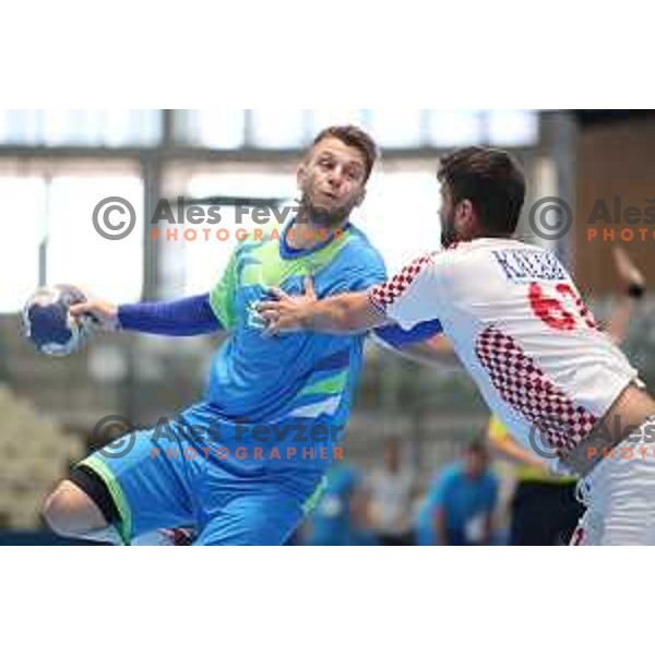of Slovenia in action during quarter-final handball match between Slovenia and Croatia at 18. Mediteranean Games Tarragona 2018 (Sredozemske Igre) in Spain on June 27, 2018