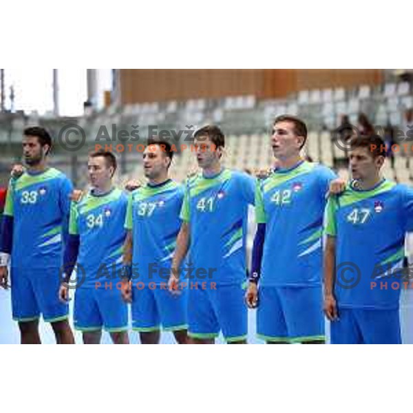 of Slovenia in action during quarter-final handball match between Slovenia and Croatia at 18. Mediteranean Games Tarragona 2018 (Sredozemske Igre) in Spain on June 27, 2018