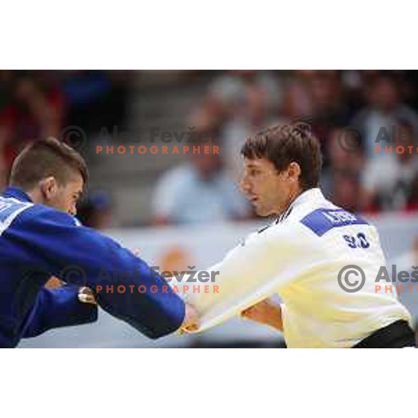 of Slovenia in action during quarter-final handball match between Slovenia and Croatia at 18. Mediteranean Games Tarragona 2018 (Sredozemske Igre) in Spain on June 27, 2018