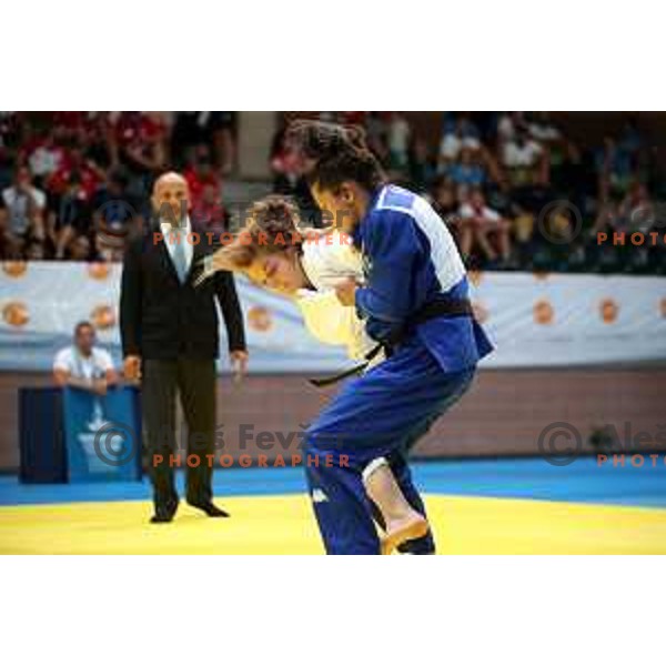 of Slovenia in action during quarter-final handball match between Slovenia and Croatia at 18. Mediteranean Games Tarragona 2018 (Sredozemske Igre) in Spain on June 27, 2018