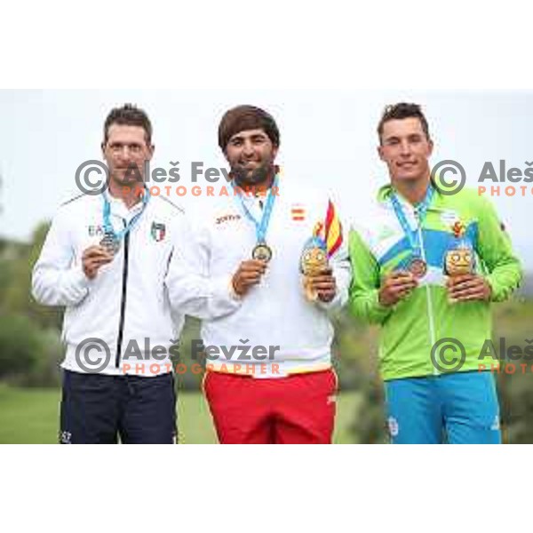 Zan Luka Stirn of Slovenia, winner of bronze medal at golf tournament at 18. Mediteranean Games Tarragona 2018 (Sredozemske Igre) in Spain on June 28, 2018