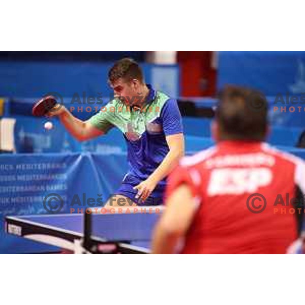 Darko Jorgic of Slovenia, gold medalist in table tennis at 18. Mediteranean Games Tarragona 2018 (Sredozemske Igre) in Spain on June 28, 2018