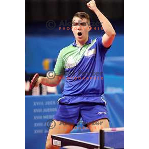 Darko Jorgic of Slovenia, gold medalist in table tennis at 18. Mediteranean Games Tarragona 2018 (Sredozemske Igre) in Spain on June 28, 2018