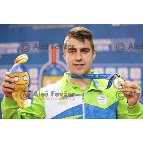 Darko Jorgic of Slovenia, gold medalist in table tennis at 18. Mediteranean Games Tarragona 2018 (Sredozemske Igre) in Spain on June 28, 2018