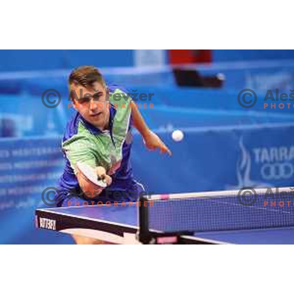 Darko Jorgic of Slovenia, gold medalist in table tennis at 18. Mediteranean Games Tarragona 2018 (Sredozemske Igre) in Spain on June 28, 2018