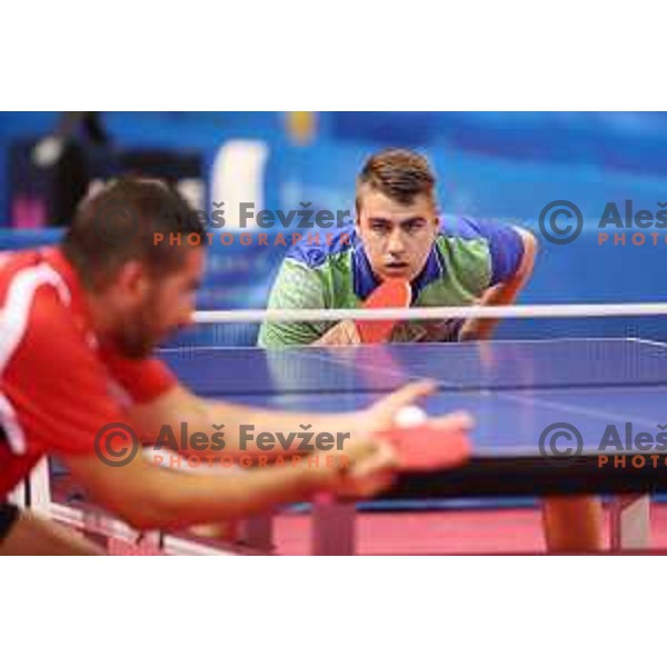 Darko Jorgic of Slovenia, gold medalist in table tennis at 18. Mediteranean Games Tarragona 2018 (Sredozemske Igre) in Spain on June 28, 2018
