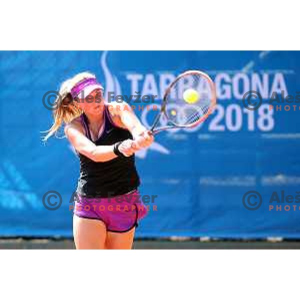 Veronika Erjavec of Slovenia in action during semi-final of tennis tournament at 18. Mediteranean Games Tarragona 2018 (Sredozemske Igre) in Spain on June 29, 2018