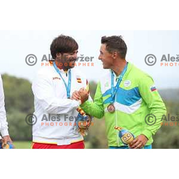 Zan Luka Stirn of Slovenia, winner of bronze medal at golf tournament at 18. Mediteranean Games Tarragona 2018 (Sredozemske Igre) in Spain on June 28, 2018
