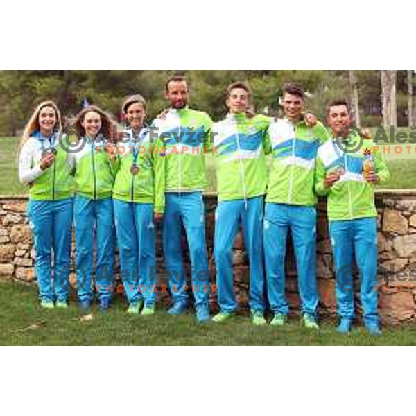 of Slovenia with bronze medal at golf tournament at 18. Mediteranean Games Tarragona 2018 (Sredozemske Igre) in Spain on June 28, 2018