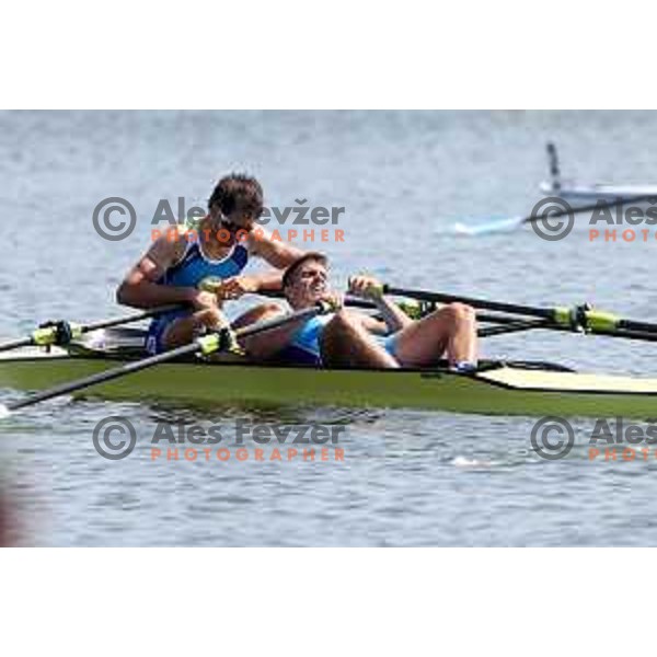 Jaka Malesic and Marko Bolha compete in rowing at 18. Mediteranean Games Tarragona 2018 (Sredozemske Igre) in Spain on June 30, 2018
