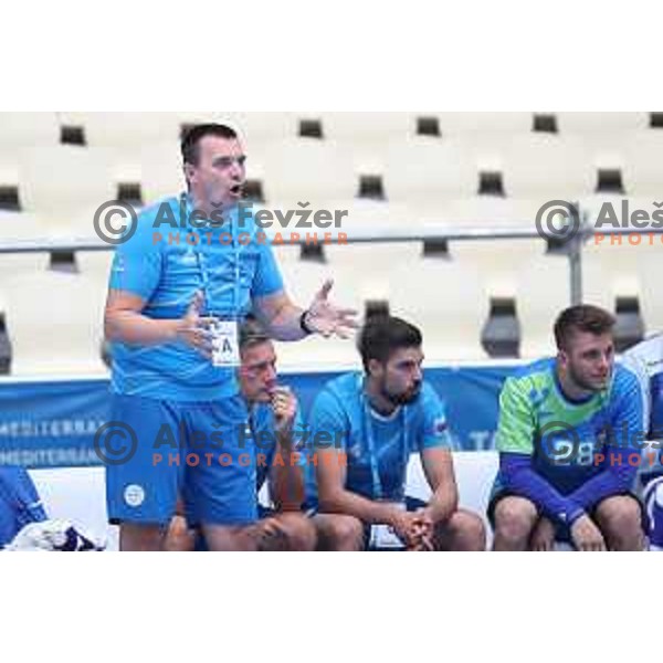 of Slovenia in action during fifth place at handball tournament match between Slovenia and Portugal at 18. Mediteranean Games Tarragona 2018 (Sredozemske Igre) in Spain on June 30, 2018