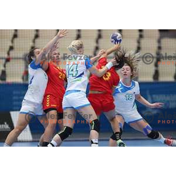 of Slovenia in action during bronze medal match at handball tournament between Slovenia and Macedonia at 18. Mediteranean Games Tarragona 2018 (Sredozemske Igre) in Spain on June 30, 2018