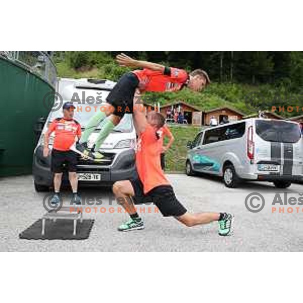 Tilen Bartol at FIS Continental Cup Ski jumping in Kranj, Slovenia on July 8, 2018