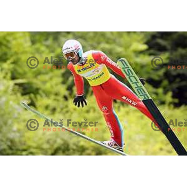 Killian Peier (SUI) , winner of FIS Continental Cup Ski jumping in Kranj, Slovenia on July 8, 2018